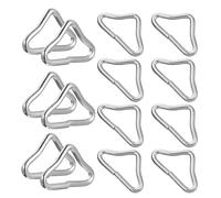 DECHOUS Anelli Triangolari in Metallo per Trampolino 25 Pezzi, Fibbie Sostituibili per Rete Trampolino, Parti Professionali Resistenti per Accessori Trampolini da Esterno