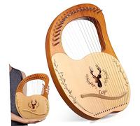 DECHOUS Arpa Lira Portatile Corde Chiave Di Accordatura e Borsa Per Principianti Strumento Musicale in Legno Con Cassa Risonante Solida e Arrotondato Per Suono Chiaro e Comfort Di Impugnat