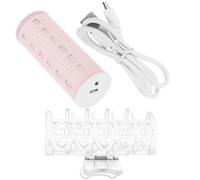 DECHOUS Arricciacapelli Elettrico USB per Frangia Leggero e Portatile Riscaldamento Automatico per Styling Chioma Asciutti e Bagnati Strumento Professionale per Donna Rosa