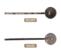 DECHOUS Base per Fermagli per Chioma in Metallo 12 MM 40 Pezzi Assortiti in Bronzo Antico e Nero Opaco Accessori per Forcine Fai da Te Componenti per Decorazioni Chioma e Creazioni