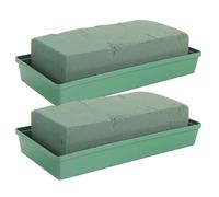 DECHOUS Blocchi Floreali per Composizioni 2 Pezzi Base Fango Portafiori Leggeri e Flessibili per Decorazioni Tombali e Fiori Freschi Facile da Tagliare e Trasportare per Uso Funerario