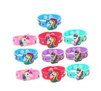 DECHOUS Braccialetti in Silicone 10 Pezzi per Feste Design Unicorno Colorato Accessori da Polso Resistenti e Comodi per per Compleanni e Carnevale