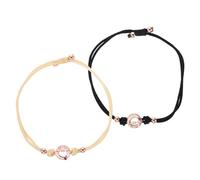 DECHOUS Braccialetti per Coppie Vibrazione e Tecnologia Tocco Regolabili in Lega e Corda, Braccialetti per Relazioni a Distanza da Indossare Quotidianamente in Occasioni Speciali
