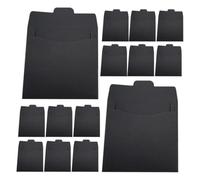 DECHOUS Bustine per CD in Carta Kraft Nero 100 Pezzi, Custodie Leggere e Resistenti per Trasporto e Archiviazione di CD DVD, Design Minimalista