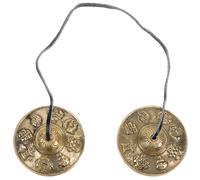 DECHOUS Campana per Piatti in Rame Nepalese Artigianale Campanello da Meditazione Yoga Multifunzione Strumento a Percussione Portatile per Rilassamento e Purificazione Ambientale
