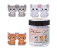 DECHOUS Carte di Affermazioni Positive Tema Gatto 60 Pezzi per Donne Supporto Emotivo Portatile in Carta, Ispirazione Versatile come Regalo per Compleanno o Decorazione per Sorelle
