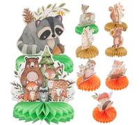 DECHOUS Centrotavola a Nido D’Ape Animali Decorazioni per Shower e Compleanni Set 9 Pezzi Colorati per Festa a Tema Tavolo