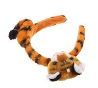 DECHOUS Cerchietto per Capelli in Peluche Orecchie di Tigre Accessorio per Capelli Forma di Animale Cerchietto per Cosplay da Bambina Forma di Tigre di Peluche
