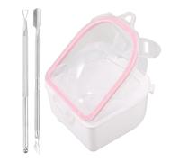 DECHOUS Ciotola per Ammollo Unghie Set da 3 Pezzi Rosa, Contenitore per Manicure e Rimozione Unghie, Vaschetta per Nail Art Design Ergonomico per Spa e Trattamento Cuticole