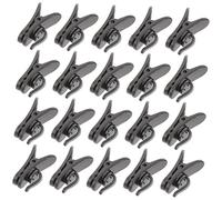 DECHOUS Clip per Microfono da Bavero 20 Pezzi in Abs Nero, Facile da Installare e Rimuovere, per Performance e Discorsi
