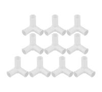 DECHOUS Connettore a 3 Vie in Plastica per Armadio, Giunto per Asta Diametro Interno 12 Mm, Set da 10 Pezzi per Scarpiera e Organizzazione Salvaspazio, Montaggio senza Attrezzi per Armadi