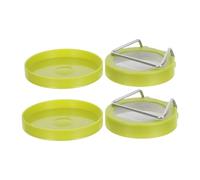 DECHOUS Coperchio per Germogliare per Barattoli Mason Jar in Plastico e Acciaio Inossidabile, Drenaggio Efficiente e Facile Configurazione per Germogli in Cucina, Set 1