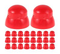 DECHOUS Copribulloni a Vite in Plastica Rossi per Parco Giochi, Tappi Protettivi a Cupola per Dadi M8/M10, Set da 25 Pezzi per Sicurezza e Protezione Attrezzature da Gioco All’Aperto
