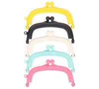 DECHOUS Cornice per Pochette in Plastica Colorata 5 Pezzi Chiusura Flessibile per Portafoglio e Borsa Fai da Te Accessori per Borse Artigianali Multicolore per Cucito Creativo