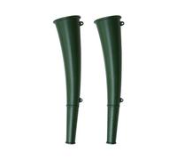 DECHOUS Corno di Segnalazione in Ferro Militare Verde da 2 Pezzi, Corno Portatile Piccolo per Allenamento e Feste, Giocattolo Sicuro per Ragazzo Ragazza e Attività All’aperto