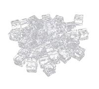 DECHOUS Cubetti di Ghiaccio Finti Robustezza Compatta e Leggera in Acrilico Trasparente 60 Pezzi per Decorazioni e Esposizione Alimentare