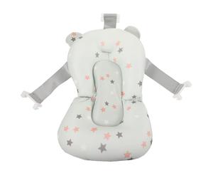 DECHOUS Cuscino Bagnetto Ragazzo Ragazza Regolabile Supporto Galleggiante Traspirante per Vasca Lettino Morbido per Bagno Seduta e Distesa Design Divertente Stelle Verde