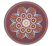 DECHOUS Cuscino Per Ciotole in Cristallo Tappetino Per Meditazione Motivi Floreali Cuscino Religioso Per Ciotole Tibetane Design Compatto e Leggero Accessorio Per Yoga e Pratiche Buddiste