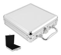 DECHOUS Custodia Design per Poker a Lega e Fiches Argento in Grande Scomparti Capacità Maniglia Ergonomica Chiusura Fibbia per Giochi