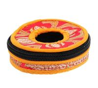 DECHOUS Custodia Per Campana Da Meditazione Tibetana in Resistente Strappo Porta Campanello Nepal Con Cerniera Borsa Protegge Campane Tingsha Misura Media Design Unico e Durevole Per Trasp