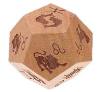 DECHOUS Dadi a 12 Facce in Legno per Divinazione, Accessori per Giochi da Tavolo e Tarocchi, Dadi Divinatori Piccoli e Leggeri per Feste e Incontri Amici
