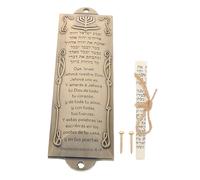 DECHOUS Decorazione dello Stipite Mezuzà Ebraica Scrittura Ebraica di Benedizione Sacro Rotolo Religioso Caso Porta Mezuzah Targa di Benedizione per La Porta D'ingresso Lega Golden