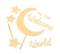 DECHOUS Decorazioni Per Torta Con e Stelle in Acrilico Adatte Per Rivelazione Del Sesso Del Ragazza Feste Di Compleanno e Altri Eventi Speciali