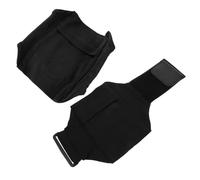 DECHOUS Fascia per Gamba Cellulare Regolabile 5-7,5" con Materiale Traspirante e Cinturino Elastico, Set 2 Pezzi Nero per Corsa, Jogging ed Escursionismo Fitness