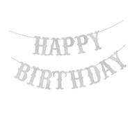 DECHOUS Festone Happy Birthday Glitterato Ghirlanda Decorativa per Feste Compleanno