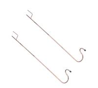 DECHOUS Ganci da Pastore in Ferro Antiruggine 2 Pezzi Punta Appuntita Altezza 85 Cm Marrone per Appendere Luci da Giardino e Decorazioni Esterne