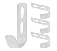 DECHOUS Ganci per Scala in Metallo Nero 4 Pezzi con Rivestimento in Gomma e Struttura Interna Cava, Capacità di Carico Forte Ideali per Garage e Camere