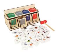 DECHOUS Giocattolo Educativo per la Raccolta Differenziata dei Rifiuti in Legno Fai da Te per Set Didattico Smontabile per Stimolare Abilità e Consapevolezza Ambientale Regalo Creativo