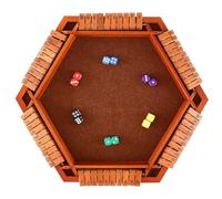 DECHOUS Gioco Shut The Box in Legno con Numeri Visibili Gioco da Tavolo Matematico per Famiglia e Feste Design Resistente per Giocatori
