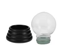 DECHOUS Kit Fai da Te Globo di Neve in Vetro Trasparente 80Mm con Tappo e Base a Vite Sfera di Vetro Rotonda Vuota per Decorazioni Natalizie Matrimonio e Festa Riempibile per Esposizioni