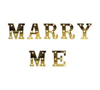 DECHOUS Lampada Decorativa LED “sposami” Leggera in Plastica per Proposta di Matrimonio, Luce da Notte e Decorazione per Feste, Adatta a Tavoli, Scaffali e Ambienti Interni come