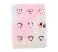 DECHOUS Manuale diario simpatico e pratico diario segreto del diario di peluche diario di peluche di cancelleria diario chiudibile a chiave per ragazze quaderno di peluche Metallo rosa