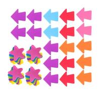 DECHOUS Marcatori per Pavimenti in Moquette a Forma di Freccia e Stella Set da 60 Pezzi Chiusura a Gancio e Passante Leggeri e Portatili per Giochi Educativi in Asili e Scuole