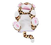 DECHOUS Marionetta Mano Leopardo Morbido con Bocca Mobile Giocattolo Interattivo in Peluche per Racconti e Giochi Educativi Genitore-figlio