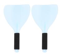 DECHOUS Maschera da Parrucchiere Antiscivolo 2 Pezzi Manico in Spugna Protezione Viso e Occhi per Uso Salone e Domestico Plastica Resistente per Lacca Chioma Colore Colore Casuale