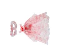 DECHOUS Maschera Floreale con Velo Rosa Cerchietto Stile Barocco per Halloween di Maschere in Pizzo per Giorno dei Morti Accessori per Costumi di Carnevale