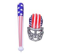 DECHOUS Mazza da Baseball Gonfiabile Cappello Giocattolo e Bandiera degli Stati Uniti di Premi per Carnevale e Articoli per Feste di Compleanno Tema Sportivo Decorazioni per Feste