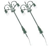 DECHOUS Mini Lampione Da Giardino 2 Pezzi Mini Lampada Decorativa Per Fai Da Te Materiale Resistente Per Modelli Di Paesaggio e Tavolo Di Sabbia e Casa Luce Bianca Fredda 1:87