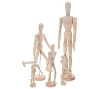 DECHOUS Modello Articolato 5 Pezzi in Legno con Supporto Manichino Snodabile per Disegno Artistico e Studio Anatomico Figure da Disegno Regolabili per Artisti e Progetti Creativi
