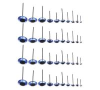 DECHOUS Occhi di Vetro per Artigianato 100 Pezzi Set Misto 3-12 MM Bulbi Oculari Realistici per Bambole e Animali in Peluche Occhi di Sicurezza per Lavori a Uncinetto e Infeltrimento