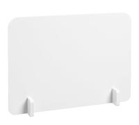DECHOUS Pannello Divisorio per Scrivania Spray Shield in PVC Bianco | Protezione Antischizzo, Bordo Arrotondato Resistente, per Scuola e Hotel, Uso su Tavolo e Postazione
