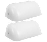 DECHOUS Paralume in Vetro Opalino 2 Pezzi Sostituzione Paralume Lampada da Tavolo Stile Vintage Compatibile Lampade da Scrivania e Banchiere per Ufficio e Biblioteca