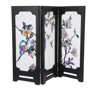 DECHOUS Paravento Mini Pieghevole in Acrilico Rilievo 3d Stile Cinese, Schermo Decorativo per Privacy in Pvc Facile da Pulire, come Separé per Scrivania e Decorazione Fotografica