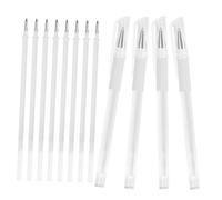 DECHOUS Penna per Sopracciglia Ricamata e Marcatore Chirurgico Bianco Set da 12 Pezzi 4 Penne e 8 Refill Professionale per Mappatura Trucco Uso Estetico