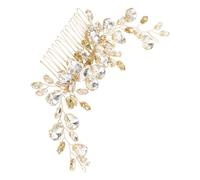 DECHOUS Pettine Laterale per Capelli da Sposa Perline di Strass Elegante Copricapo per Capelli Sposa Pettine per Matrimonio e Abiti da Festa