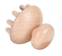 DECHOUS Pettine Massaggiatore Design Delicato in Legno di Faggio per Capelluto e Linee Lisce, per Massaggio Shiatsu Non Danneggia la Testa a Casa in Viaggio